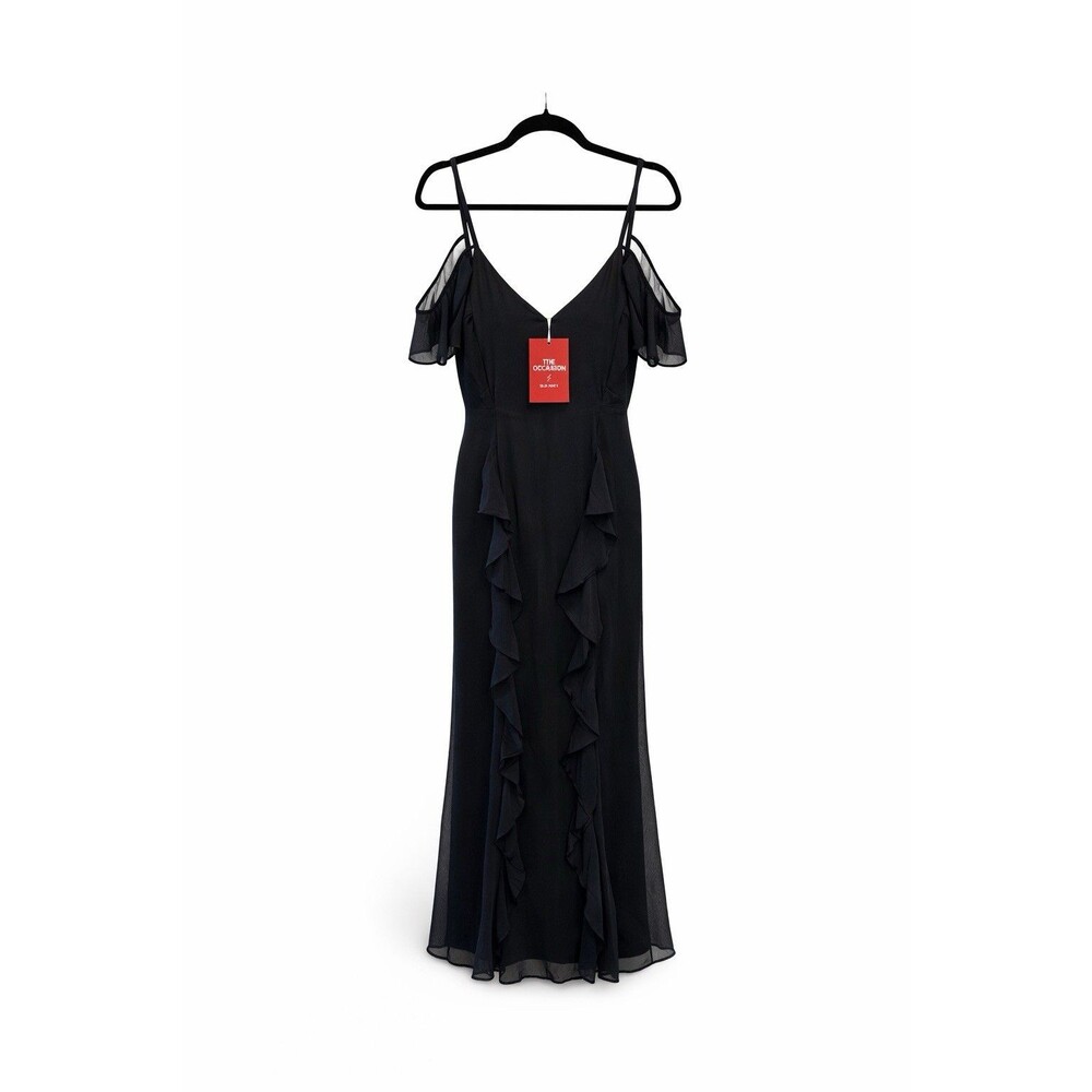 The Occasion by Old Navy Off-Shoulder Ruffle Chiffon Maxi Dress Size 12 NWT